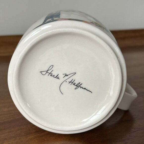 Anthropologie Starla M. Halfmann "Petal Palette" Monogram Letter "B" Mug Floral - Picture 10 of 11